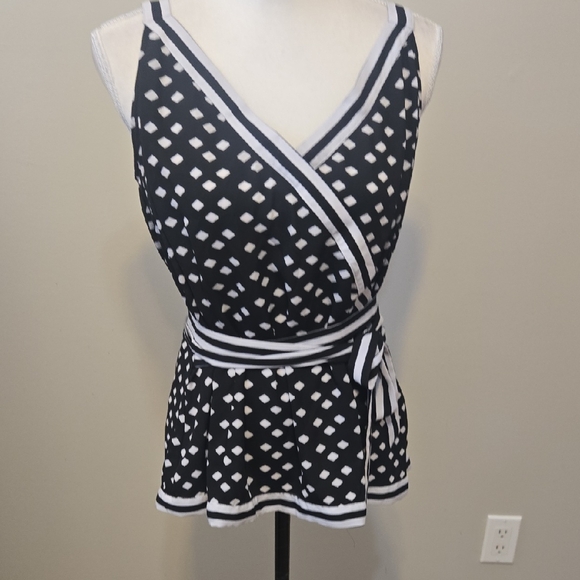 INC International Concepts Tops - INC International Concepts Blue Wrap Tank Top